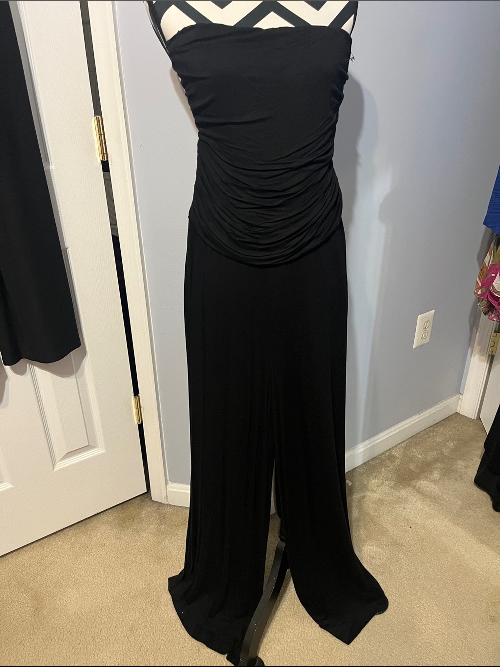 Olive Ole Women’s Black Strapless Jumpsuit, Medium